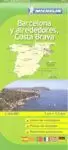 MAPA ZOOM BARCELONA Y ALREDEDORES, COSTA BRAVA